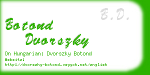 botond dvorszky business card